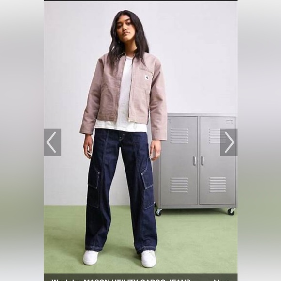 ASOS Weekday Mason Low Rise Loose Cargo - Picture 13 of 14